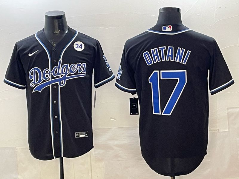 Men 2025 Los Angeles Dodgers #17 Ohtani Black Nike MLB Jersey style 093->los angeles dodgers->MLB Jersey